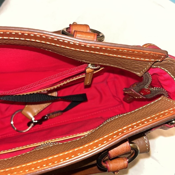 Dooney & Bourke brown leather bag with gold hardware- like new condition - Picture 11 of 16